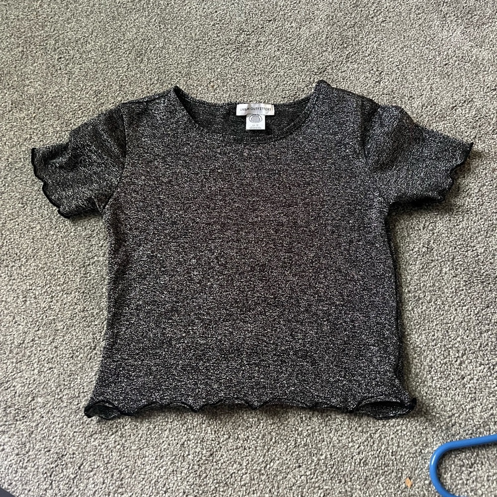 Silver sparkly top Urban Outfitters